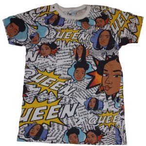 ON FIRE Black Girl Queen Tee Size Medium 10